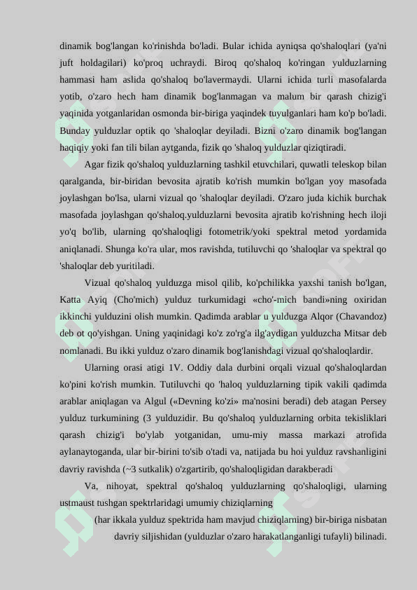 Yulduzlar koinotda keng tarqalgan jismlardir 4