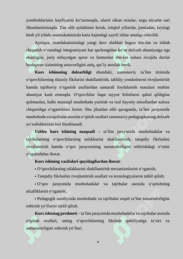 Taʼlimda mushohadalar va tajribalar 4