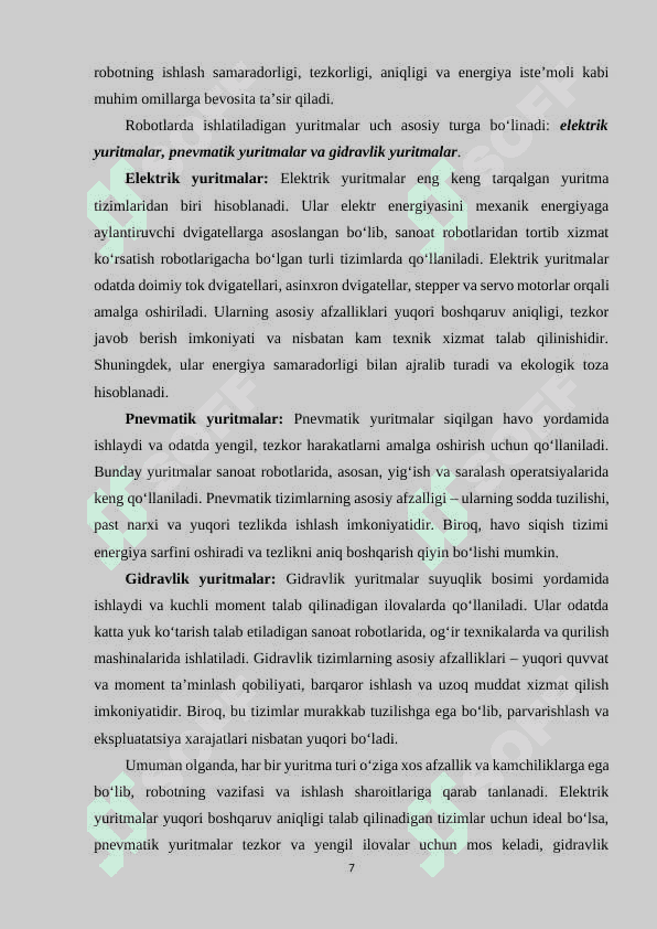 Robotlarning yuritmalari.Robotlarning elektrik yuritmasi 7