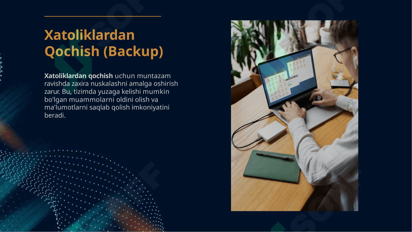 Windows OTda Zaxira Nuskalashni (Backup and Restore) amalga oshirish 4
