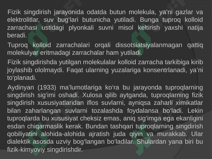 Elektrolitik eritmalarning elektr o’tkazuvchanligi 2