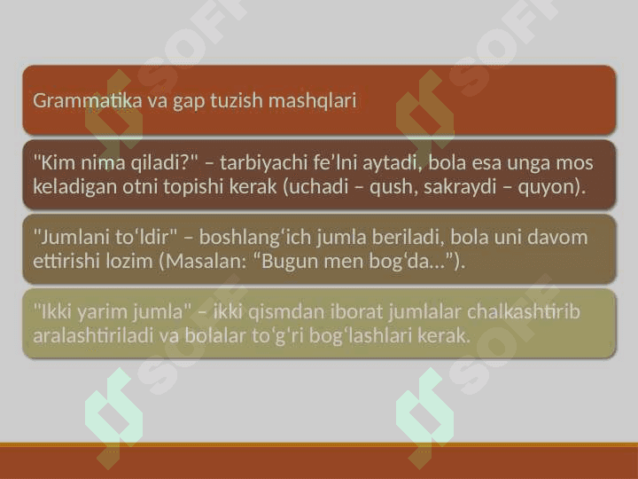 MTTlarda nutqiy o'yin mashqlari 7