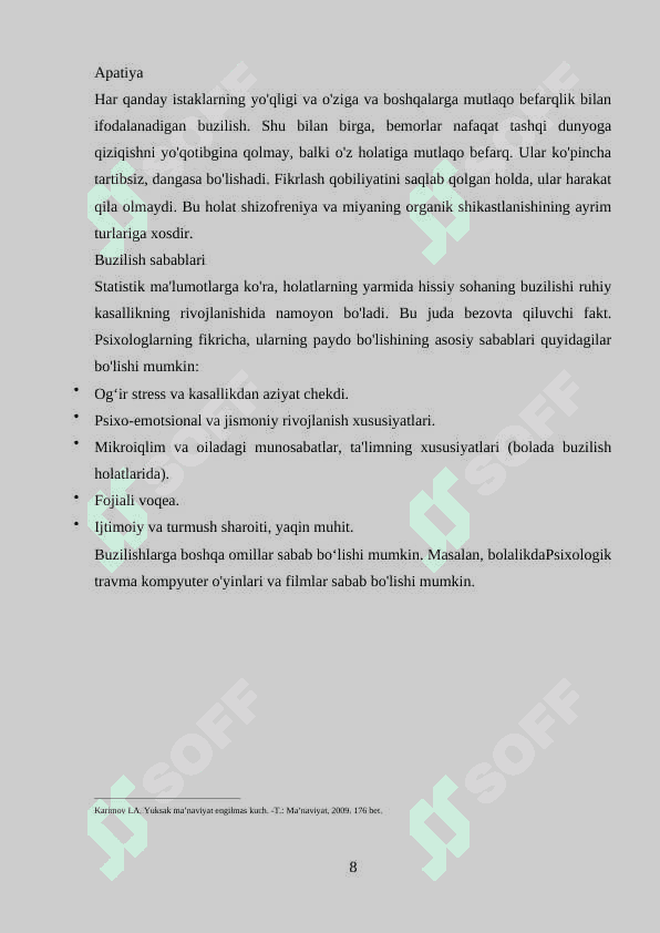 O’smirlik davridagi hissiy buzilishlar 8