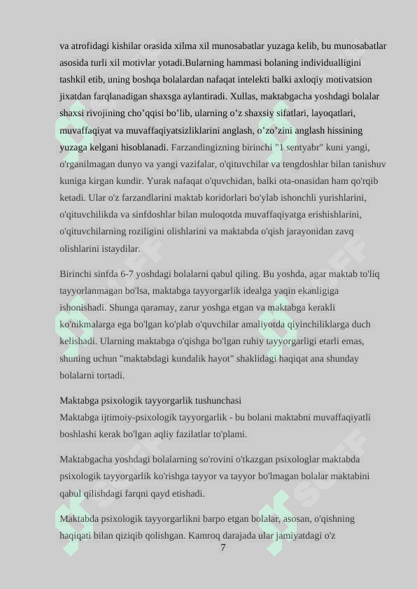5-6 yoshli bolalarning o’quv faoliyatiga psixologik tayyorgarligi 7