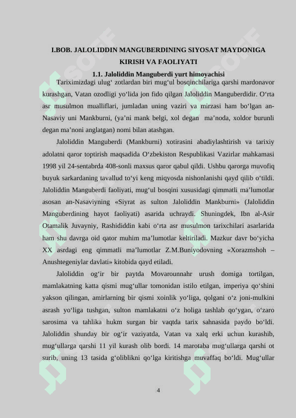JALOLIDDIN MANGUBERDINING SIYOSAT MAYDONI 4