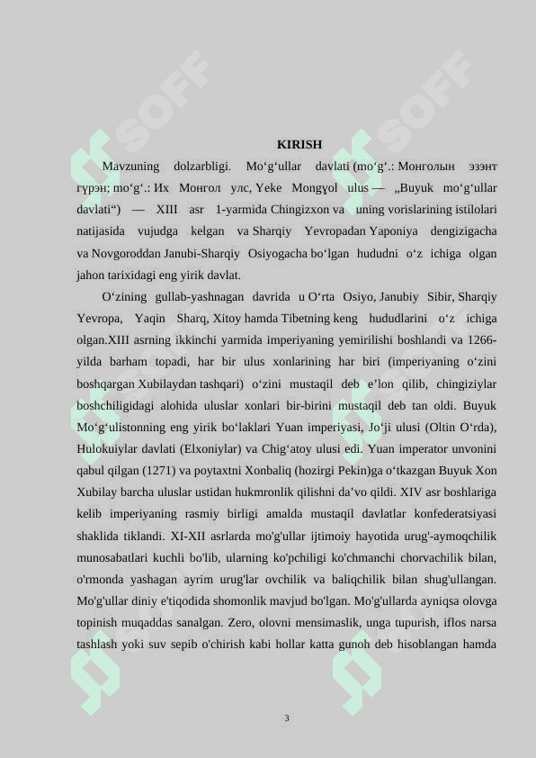 Mo`g`ul davlatining tashkil topishi 3