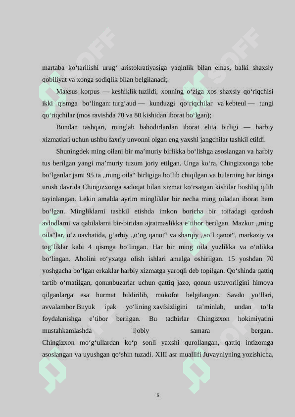 Mo`g`ul davlatining tashkil topishi 6