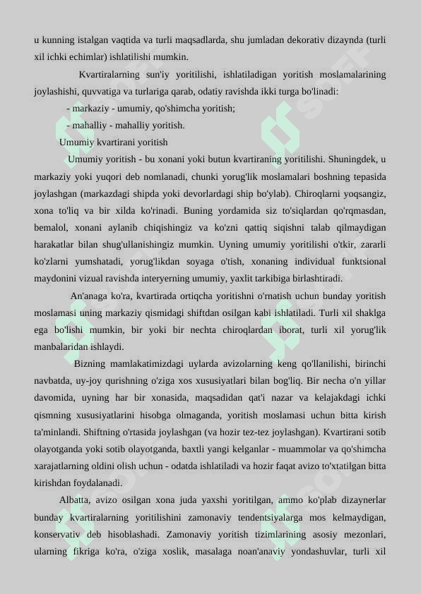 Xonalardagi yoritish tizimlari 3