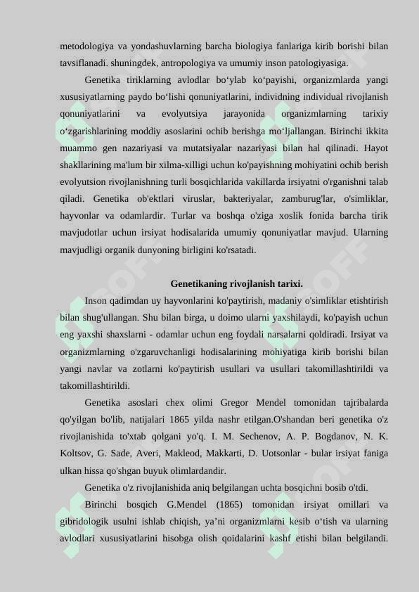 Genetika fanining asosiy usullari 3