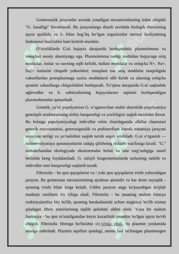 Gomeostazni boshqarish mexanizmlari 4