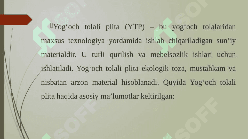 Yog’och tolali plita ishlab chiqarish texnologiyasi 3