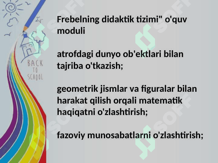 F. Freblening didaktik tizimi va STEAM ta'lim texnologiyasidan foydalanish 2
