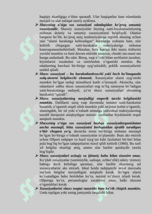 Gordon Olport: shaxsning dispozitsion nazariyasi. 3