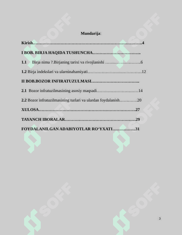 Birja-bozor infrastrukturasining asosiy bo’g’ini sifatida 3