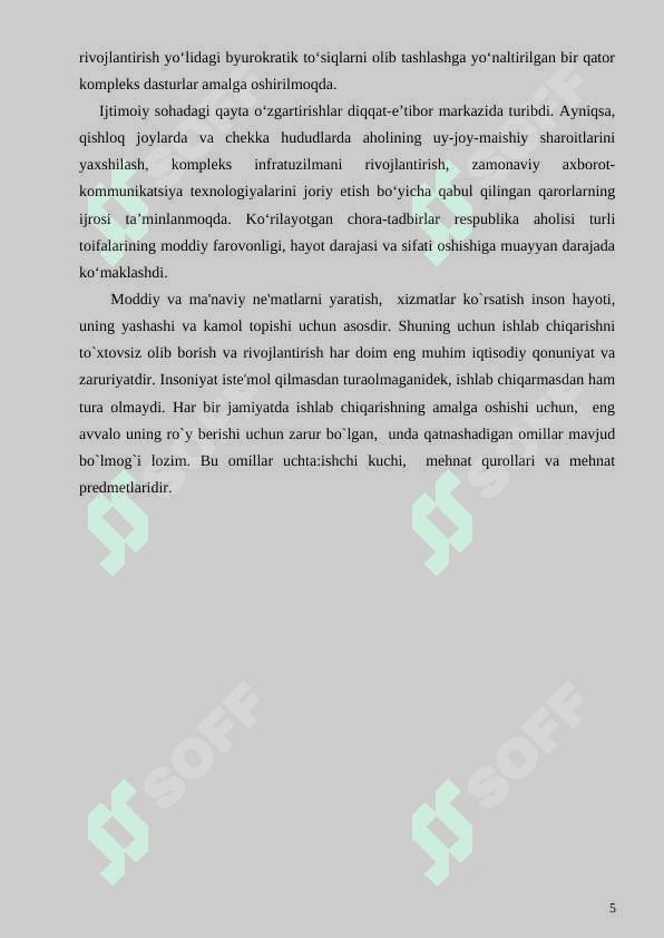 IJTIMOIY-IQTISODIY EHTIYOJLARNING MAZMUNI VA ULARNING TURKUMLANISHI 5