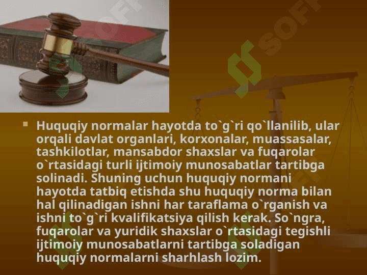 Huquqni sharhlash 5