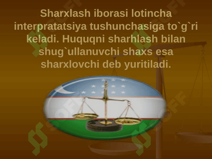 Huquqni sharhlash 8