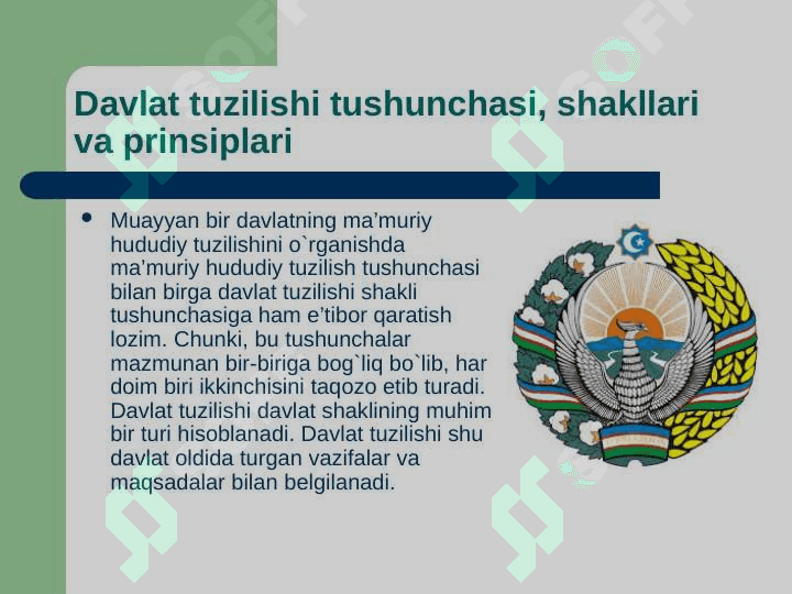 DAVLAT TUZILISHI VA MA’MURIY-HUDUDIY TUZILISHI 4