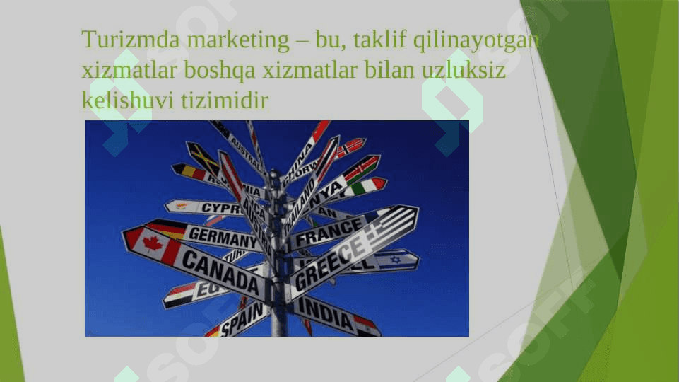 Mavzu; Xalqaro turizmda marketing. 3