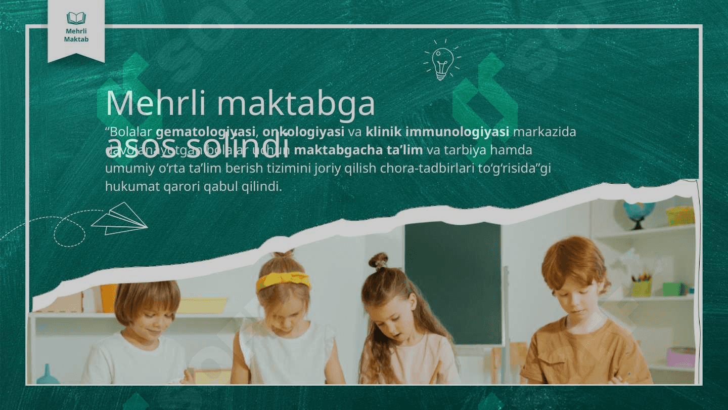 Mehrli maktab mavzusida prezentatsiya (slayd) 2