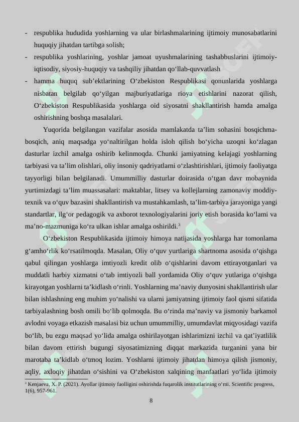 YOSHLAR BILAN ISHLASH TASHKILOTCHISING IJTIMOIY-PEDAGOGIK FAOLIYAT TAMOYILLARI 8