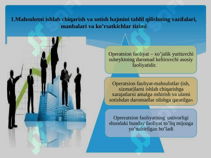 Xoʻjalik yurituvchi subyektlarning mahsulot (ish, xizmatlar) ishlab chiqarish va sotish hajmini tahlili 3