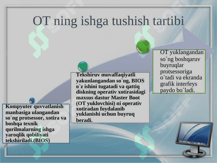 Operatsion tizimlar va Ularning turlari. Windows operatsion  tizimining sozlamalari. 6