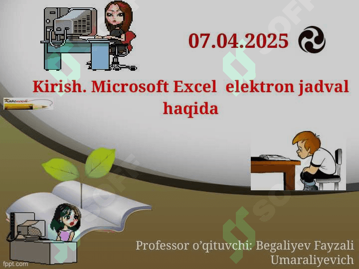 Elektron jadval protsessorlari va ular orqali sohaga oid sonli ma’lumotlarni qayta ishlash 2