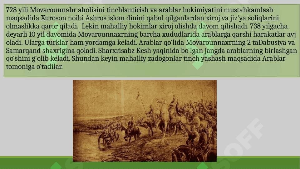 Arablarning mustamlakachilik siyosatiga qarshi xalq qo’zg’olonlari 6