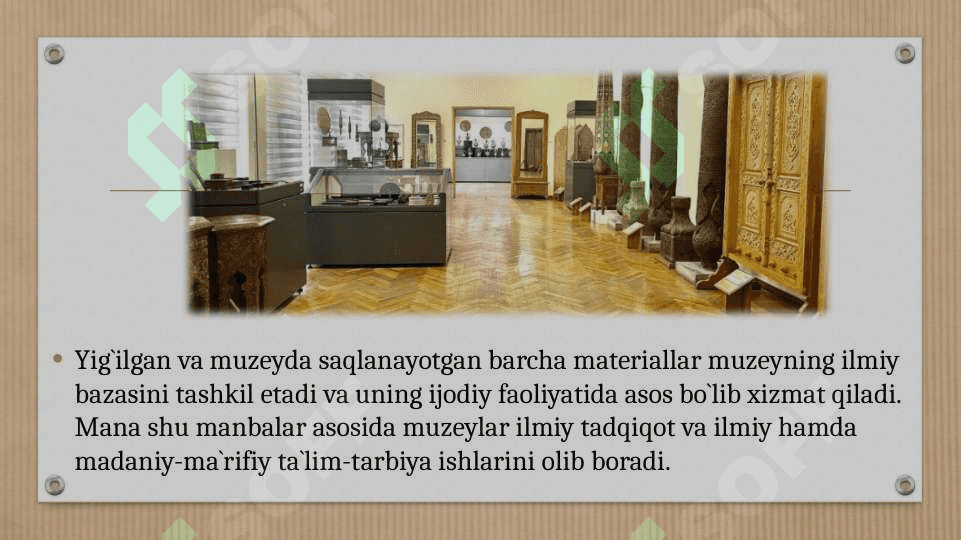 Tarixiy o'lkashunoslik va turizmda muzey eksponatlari va o'lkashunoslik to'garaklari 3