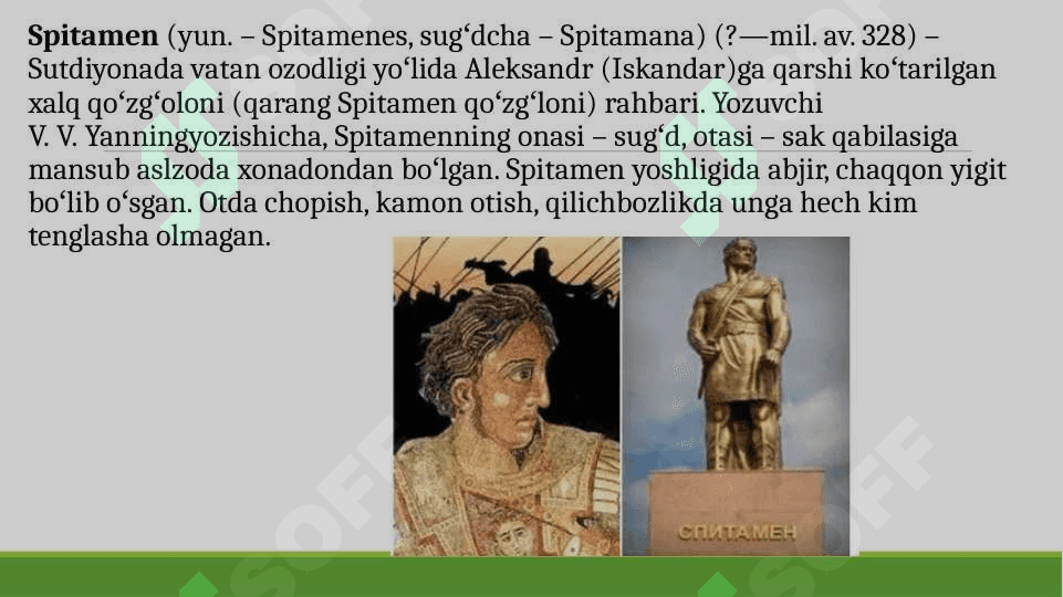 SPETAMIN QOʻZGʻALONI 3