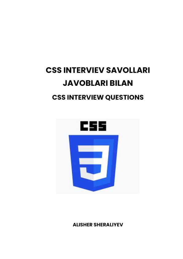 CSS dan interview savollari javoblari bilan 1