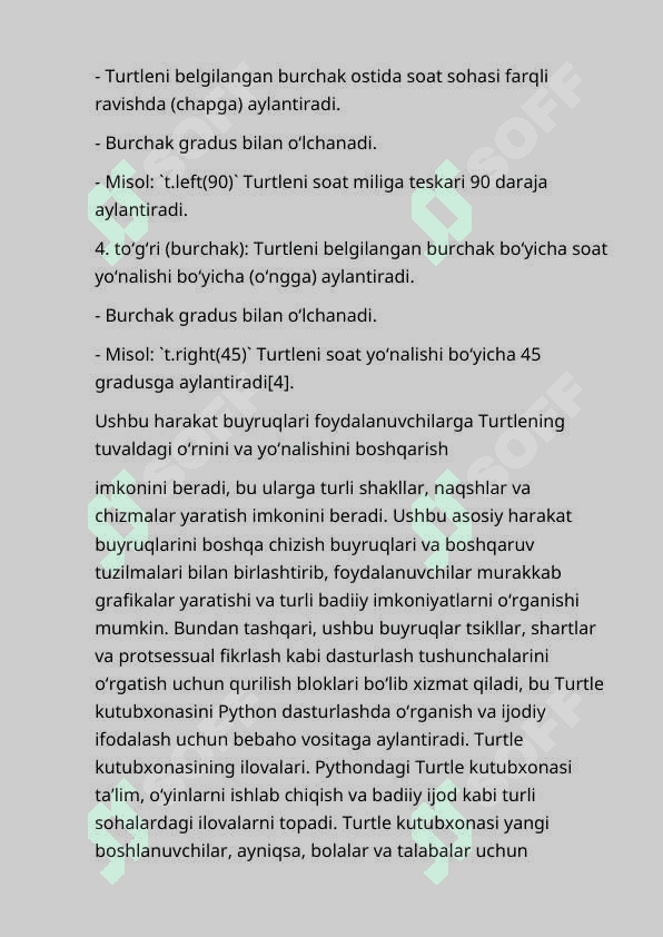 TURTLE KUTUBXONАSI VА UNING IMKONIYАTLАRI 7