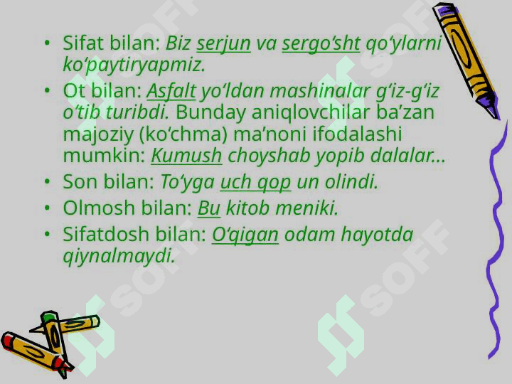Aniqlovchi 3