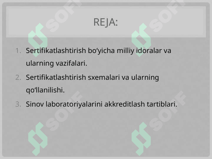 Sertifikatlashtirish idoralari va sxemalari 2