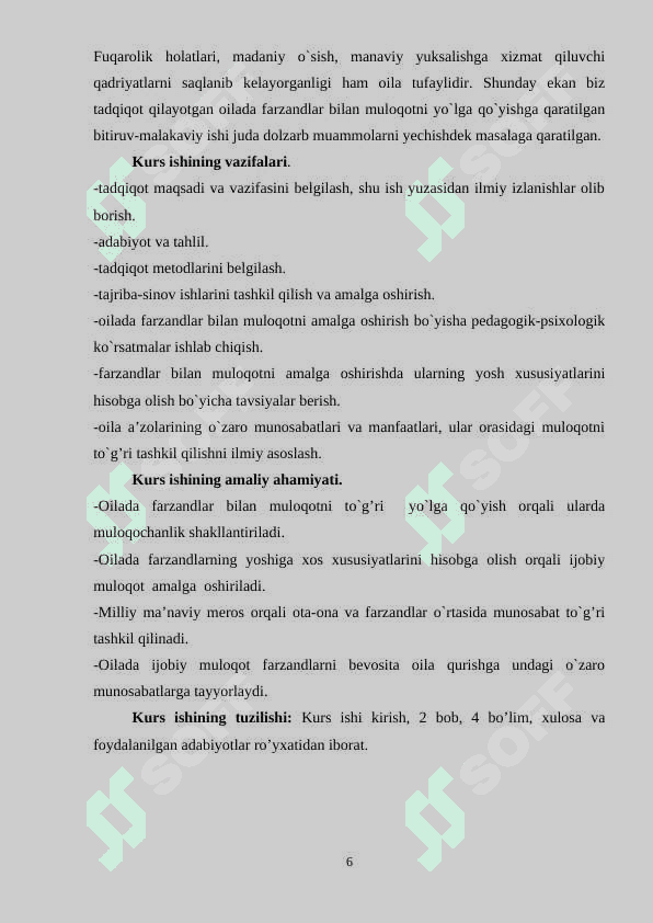 OILADA FARZANLARGA TARBIYA BERISH METODIKASI 6