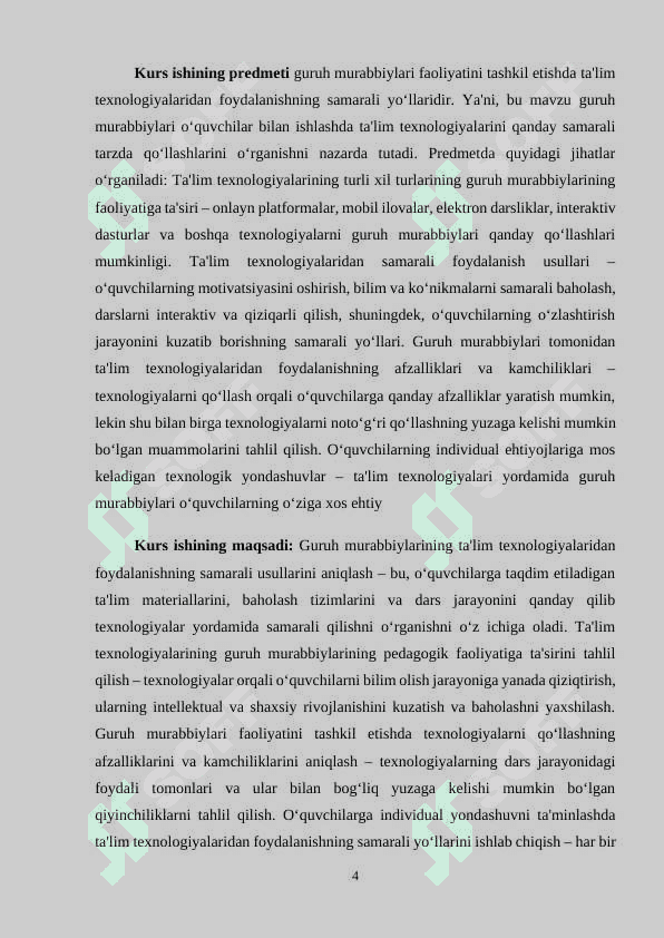 SINF RAHBARI FAOLIYATINI TASHKIL ETISHDA ZAMONAVIY  TEXNOLOGIYALARIDAN FOYDALANISH 4