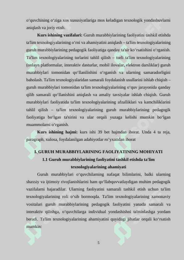SINF RAHBARI FAOLIYATINI TASHKIL ETISHDA ZAMONAVIY  TEXNOLOGIYALARIDAN FOYDALANISH 5