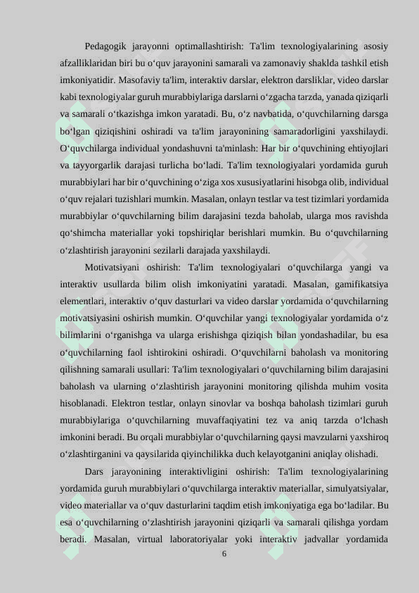 SINF RAHBARI FAOLIYATINI TASHKIL ETISHDA ZAMONAVIY  TEXNOLOGIYALARIDAN FOYDALANISH 6