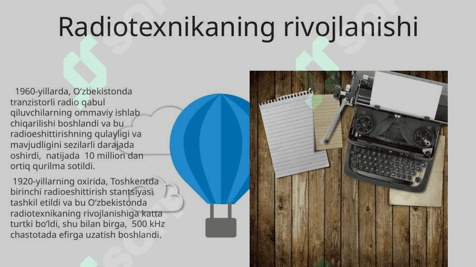 Ilk bosma nashrlar, radio va televadiyaning rivojlanishi 6
