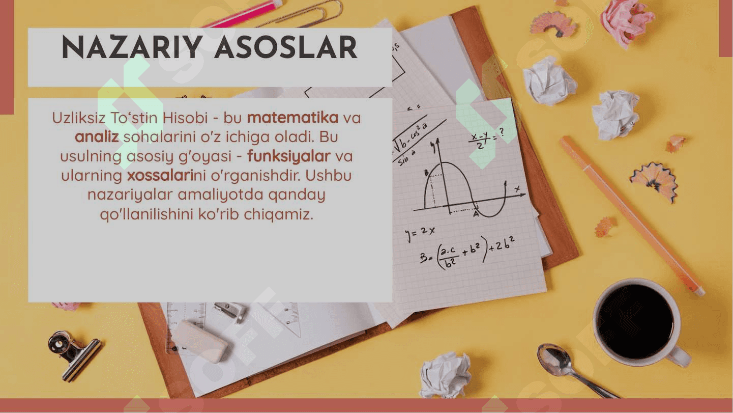 Uzliksiz to'stin hisobi 3