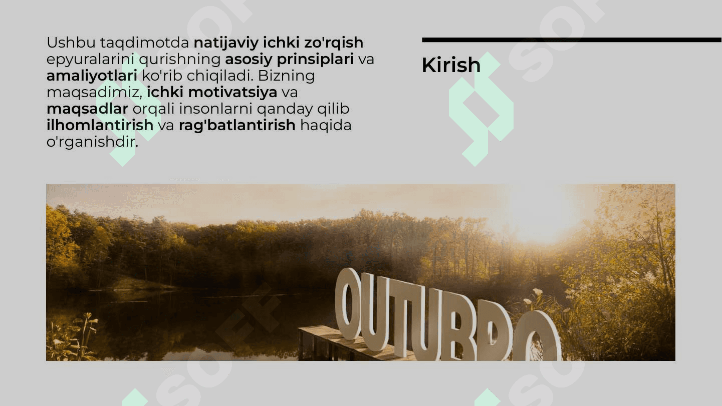 Natijaviy ichki zo'riqish epyuralarini qurish 2