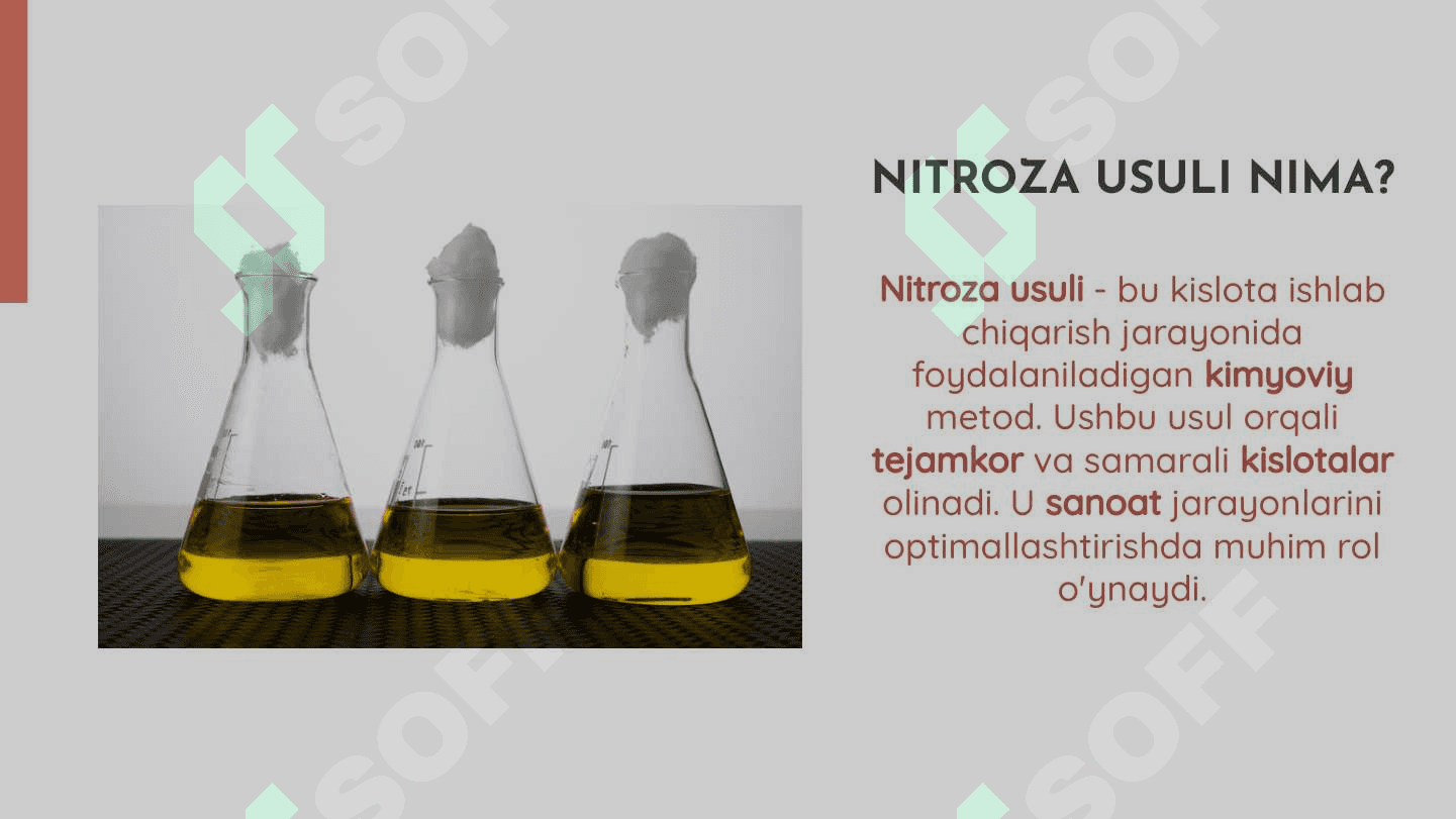 Nitroza usulida kislota ishlab chiqarish 3