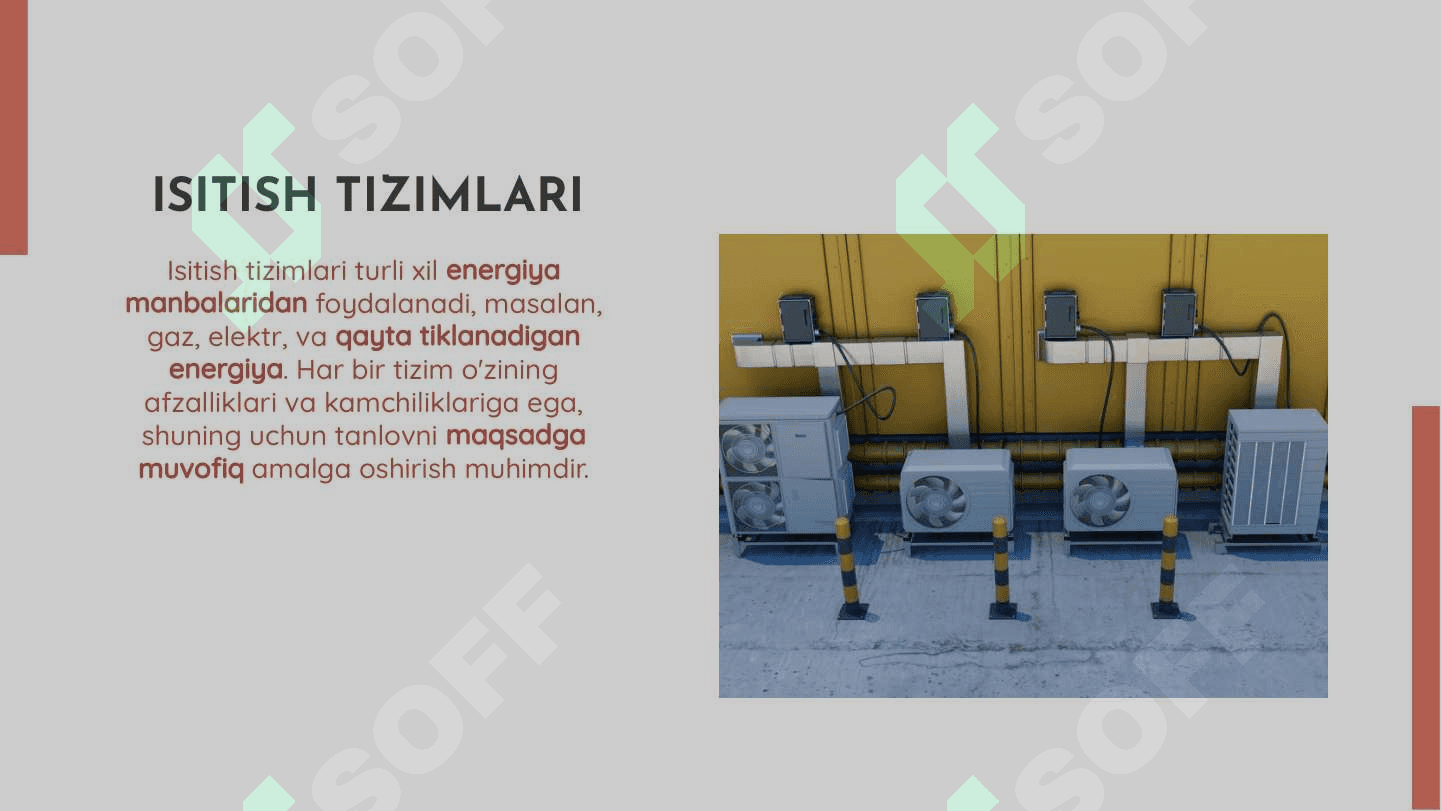 Isitish tizimlarini ishga tushirish, sozlash, sinash va ulardan foydalanish 3