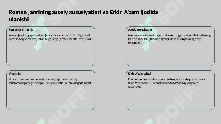 Erkin A'zam ijodida roman janri 4