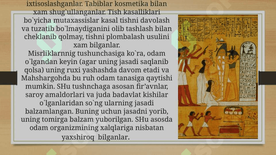 Qadimgi Sharq mamlakatlarida tibbiyotni rivоjlanishi. 4