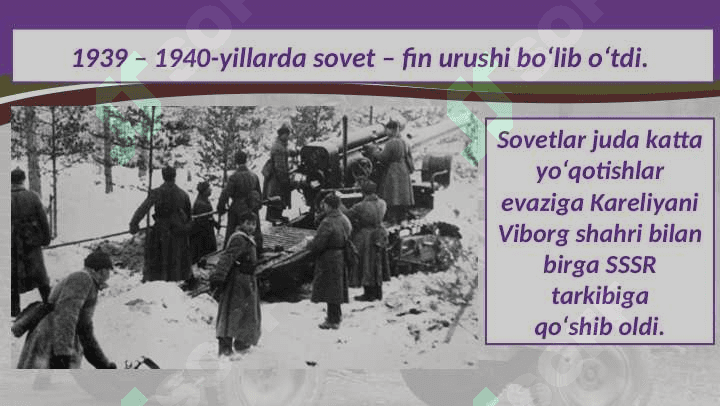 IKKINCHI JAHON URUSHI VASOVUQ URUSH DAVRIDA XALQARO MUNOSABATLAR 8