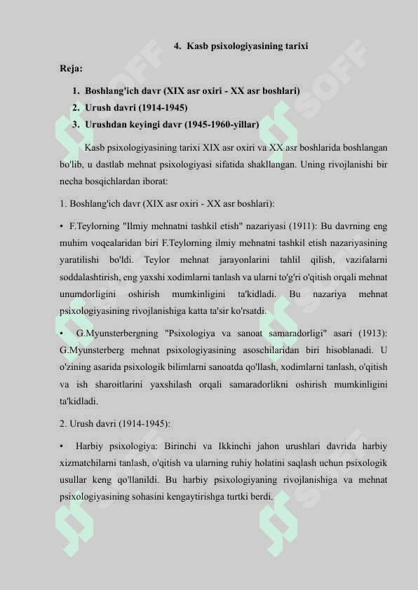 Kasb psixologiyasidan mustaqil ish 7