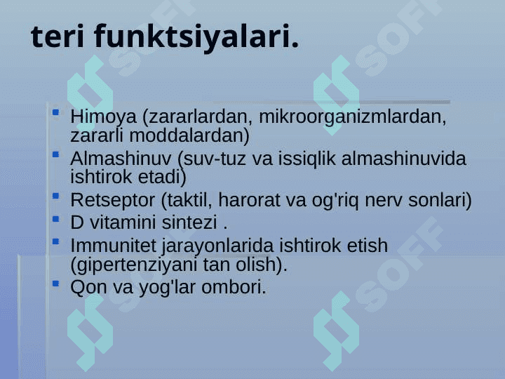 Hayvonlar va parrandalar teri qavoting gitomorfologiyasi va organizmdagi ahamiyati 3