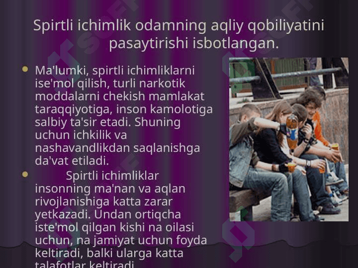 Spirtli ichimliklarni inson organizmiga ta`siri 4